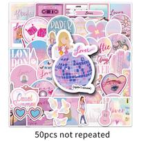 50 Sheets Taylor Swift 'Lover' Album Stickers - Pink Waterproof Decorative Notebook Stickers gray