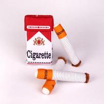 Cigarettes Dog Toy Imitation Cigar Chew Toy Interactive Plush Dog Chew Toy Funny Stuffed Dog Toys Novelty for Chewing Teething red