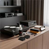 Vinilinių plokštelių valymo rinkinys Anti Turntable audiofilams, didžėjams gray