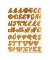 Lipnių raidžių ir skaičių rinkinys Gold 115×150 mm