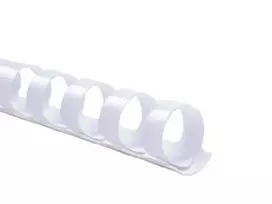 Plastikinė įrišimo spiralė 25 mm (50 vnt.), balta