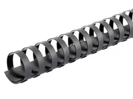 Plastikinė įrišimo spiralė 16 mm (100 vnt), juoda