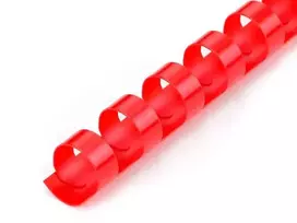 Plastikinė įrišimo spiralė 14 mm (100 vnt), raudona