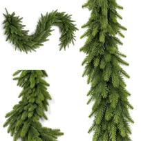 Kalėdinė eglutės girlianda, 200 cm, žalia, 100% PE, 3D