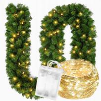 Kalėdinė girlianda MTA, 300 cm, tanki, žalia, 70 LED lempučių