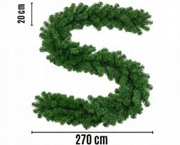 Kalėdinė girlianda, tanki žalia, 270 cm