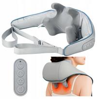 Shiatsu bevielis nugaros, pečių ir kaklo masažuoklis su šildymu, USB