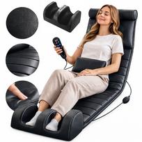 Vibruojantis masažo kilimėlis su 3D XXL Shiatsu pėdų masažuokliu, tinkamas foteliui