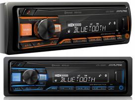 Automobilinė radijo sistema ALPINE UTE-200BT su „Bluetooth“, FLAC, USB, AUX ir spalvotu ekranu