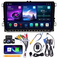 Automobilinė multimedija 9" Android 15, 4+64GB, WiFi 6, CarPlay, su kamera, VW/Skoda/Seat