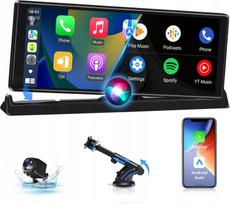 Automobilio galinio vaizdo kamera su navigacijos ekranu, CarPlay ir Android Auto