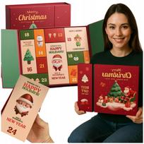 Didelis 12 dienų advento kalendorius su tuščiais langeliais rankdarbiams