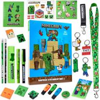 Advento kalendorius vaikams Minecraft 2024 su žaislais ir lipdukais