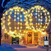 Kalėdiniai LED burbulai 50 cm ir 45 cm, vidaus ir lauko dekoracija, G24,1, 2 vnt.