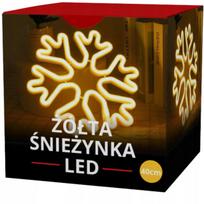 LED lango dekoracija „Star Snowflake“, šilta geltona, 40 cm