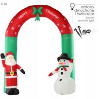Pripučiama arka su Kalėdų Seneliu ir LED snieguoliu, 240 cm, *0448