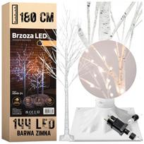Dirbtinė beržo eglutė, 180 cm, 144 LED, šaltai balta