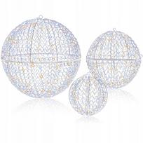 Kalėdinė dekoracija, 3 LED burbulų rinkinys, CM25114DE