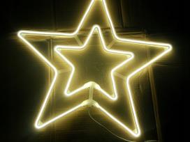 Kalėdinė žvaigždės formos LED dekoracija, 55 cm, šiltai balta, NEON GLOWING