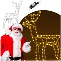 Šviečianti LED elnio dekoracija, 110 cm, judanti