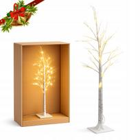 Dirbtinė beržo formos LED eglutė, 150 cm, 90 šiltai baltų lempučių, PREMIUM