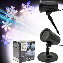 Nešiojamas LED projektorius „WORLD PROJECTOR“, tinkamas naudoti viduje ir lauke, snaigių projekcija