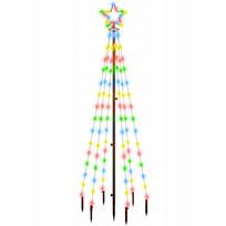 Dirbtinė kalėdinė eglutė su stovu, 108 spalvotos LED lemputės, 180 cm