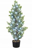 Dirbtinė eglutė su sniegu, LED lemputėmis, 70 cm, vazonėlyje