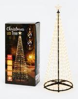 Lauko LED kalėdinė eglutė, 230 cm, 370 LED, laikmatis, 11 režimų, spalvota