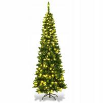 Dirbtinė Kalėdų eglutė 200 cm, siaura, su 250 LED lempučių, stovu