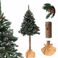 Dirbtinė eglutė su kamienu 150 cm, "Diamond Pine", su snieguotais kankorėžiais