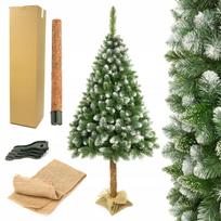 Dirbtinė kalėdinė eglutė Diamond Pine, 220 cm, 3D, su džiuto maišeliu