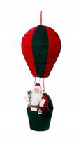 Kalėdinė figūrėlė Santa Claus oro balione, 80 cm, raudonos ir žalios spalvos