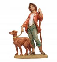 Figūrėlė "Keliautojas su šunimi", tinka 12 cm FONTANINI figūroms