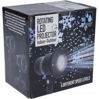 Nešiojamas LED projektorius WORLD PROJECTOR SNOWSTORM, tinka naudoti viduje ir lauke