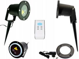 LED projektorius namams, 12 skaidrių, nuotolinio valdymo pultas, IP65, 2 vnt.