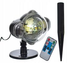 Lauko LED snaigių projektorius, šalta balta, su nuotolinio valdymo pultu, kalėdinė dekoracija