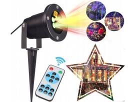 LED kalėdinis lazerinis projektorius, IP65, nuotolinio valdymo pultas, 400 m²