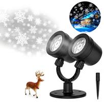 Lauko LED projektorius „Snowflake“, IP65, besisukantis 360°