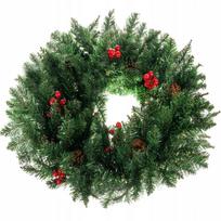 Kalėdinis durų vainikas, 60 cm, tankus, XXL