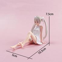 New 14cm Yosuga no Sora Anime Figure Kasugano Sora Sexy Bunny Girl  Model Host Computer Chassis Decor Car Ornaments Toy have box gray