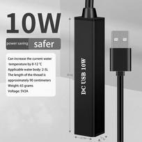 1 vnt. 5/10W Mini akvariumo šildytuvas USB įkrovimas Mažam žuvų bakui Šildytuvas Energijos taupymas Apsauga nuo perkaitimo Priedai white