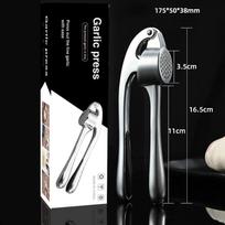 1pcs Garlic Press Easy to Squeeze and Clean with Soft Easy Squeeze Ergonomic Handle  Zinc Alloy Garlic Mincer & Crusher sidabras