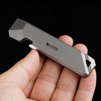 NEW MINI Titanium Alloy Gyro Pry Bar Multifunctional Bottle Opener Crowbar Fingertip Rotating Fun Gyro EDC Outdoor Pocket Tools gray