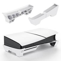 Horizontal Bracket Stand Anti-Slip Cooling Horizontal Base Dock Mount Holder for  Slim Disc  Digital Game Console Horizontal Bracket Stand white