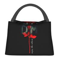 Electronic Rock Depeche Cool Mode Insulated Lunch Bag for Women Children Leakproof Food Boxes Thermal Lunch Box Tote One Size black