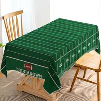 American Football Field Tablecloth for Table Decor Washable Touchdown Game Day Sport Themed Dining Table Cloth Party Decorations 100x160cm white
