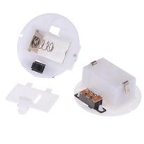5Pcs For Ag13 With Switch Round Base Battery Box Button Compartment Craft Base Battery Storage Case Battery Compartments white