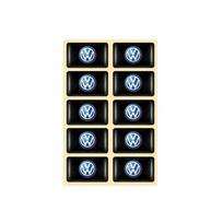10Pcs VW Logo Emblem Stickers Car Interior Decorative Decals For Volkswagen Polo Arteon Tiguan Golf Touareg GTI Amarok Passat CC black