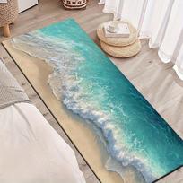 1Pcs Ins Non-Slip Washable Area Rug Runner for Entryway, Living Room, Bedroom & Patio 60X90cm blue